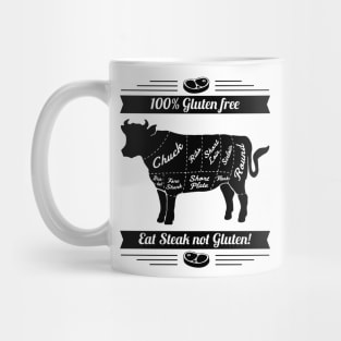 Funny BBQ Meatlovers "Gluten free" Design Mug